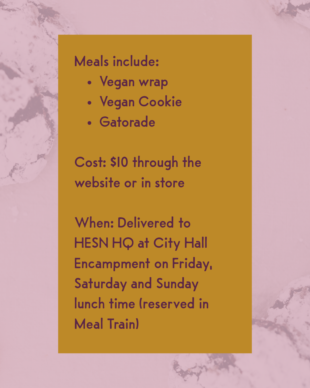 Sponsored Meal for Encampment Residents